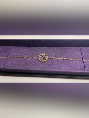 Damas 18K Gold Bracelet with Blue Lapis Lazuli Stone-Women’s Fashion Bracelet